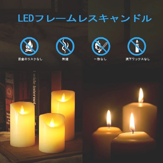 ライト LED キャンドル ロウソク LEDキャンドル 和み 穏やか インテリア/住まい/日用品のライト/照明/LED(その他)の商品写真