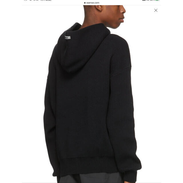 FEAR OF GOD(フィアオブゴッド)のFOG Essentials フーディー パーカー ブラックXL メンズのトップス(パーカー)の商品写真