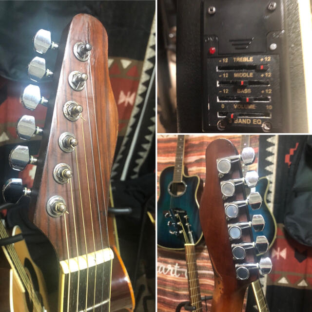 80s 〜90s vintage【改】6連　no.brand エレアコ　良音 楽器のギター(アコースティックギター)の商品写真