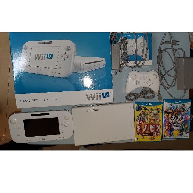 1/24で取引終了 Wii U 本体 8GB 白 & Proコントローラセット