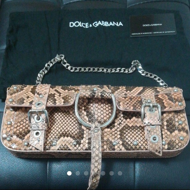 DOLCE&GABBANA パイソンショルダーバッグ DOLCE&GABBANA - 【正規品】ドルチェ&ガッバーナ パイソン