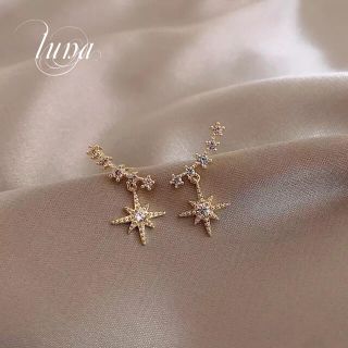 スタージュエリー(STAR JEWELRY)の数限定☆ star☆zirronia pierce☆s925 ポスト☆GOLD(ピアス)