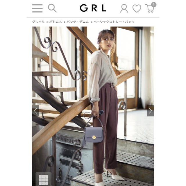 GRL(グレイル)のグレイル ベイシックストレートパンツ レディースのパンツ(その他)の商品写真