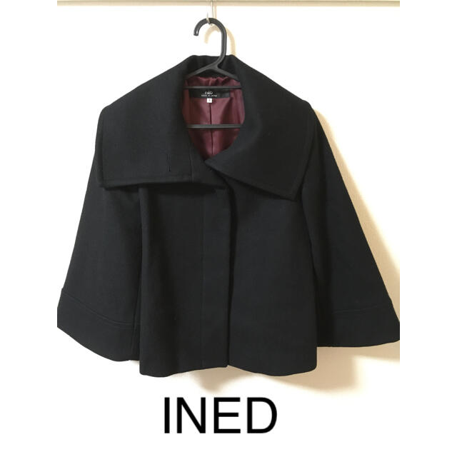 INED(イネド)のINED ショートウールコート レディースのジャケット/アウター(ピーコート)の商品写真
