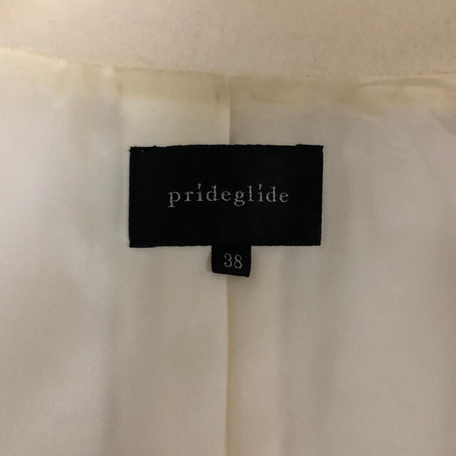 prideglide(プライドグライド)のガブリエル様専用　プライドグライド　prideglide クリーム　コート　38 レディースのジャケット/アウター(ロングコート)の商品写真