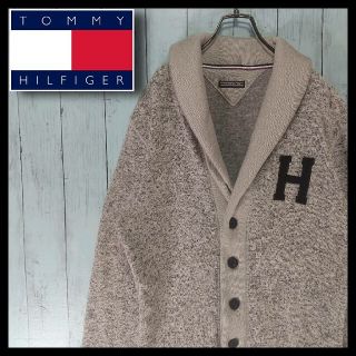 トミーヒルフィガー(TOMMY HILFIGER)の【ヴィンテージ】人気のトミーヒルフィガー ボタンニットビックロゴ 90's(ニット/セーター)