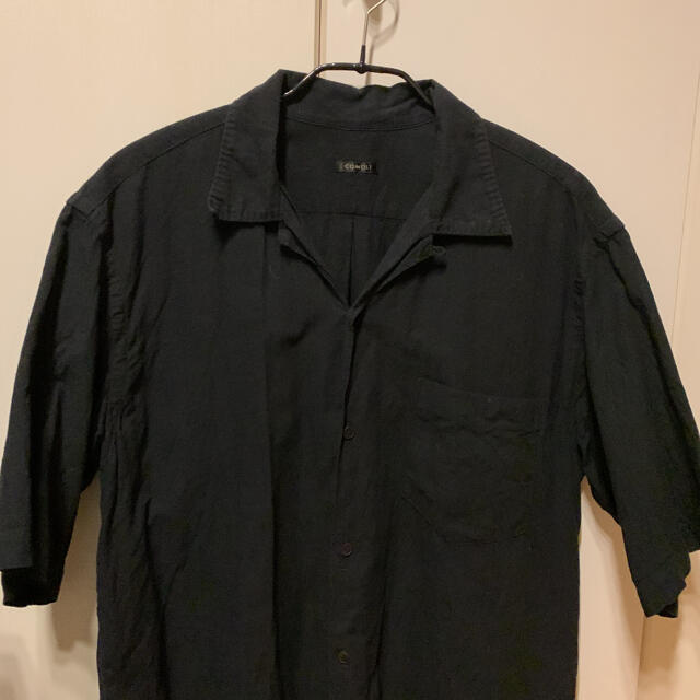 COMOLI ベタシャン　オープンカラーシャツ　ブラック　2