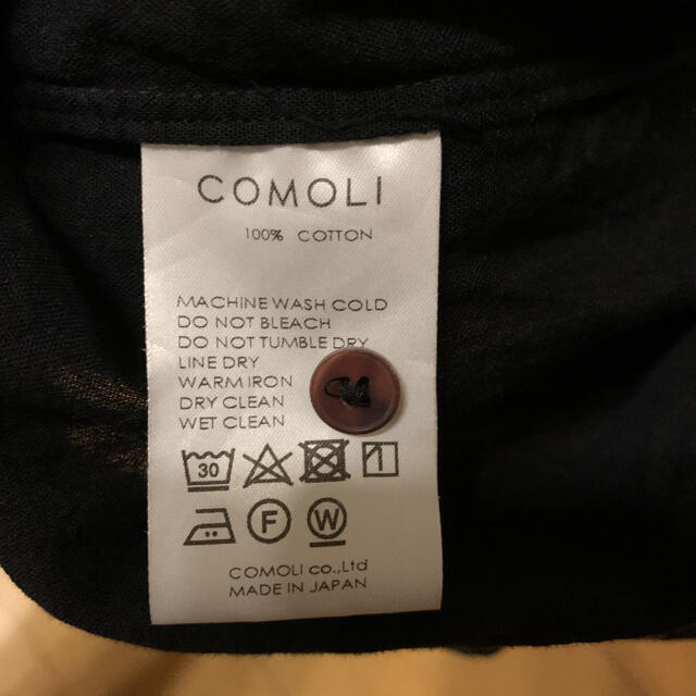 COMOLI(コモリ)のCOMOLI ベタシャン　オープンカラーシャツ　ブラック　2 メンズのトップス(シャツ)の商品写真