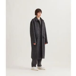 ATON air double melton loden coat