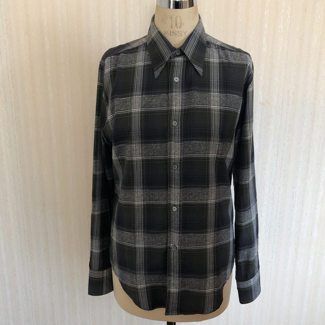 しました Stella ステラマッカートニーグレーカーキ系チェックシャツ39