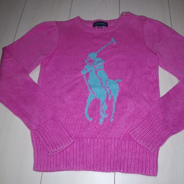 Ralph Lauren(ラルフローレン)のRalph Lauren ラルフローレン ニット ビッグポニー セーター キッズ/ベビー/マタニティのキッズ服女の子用(90cm~)(ニット)の商品写真