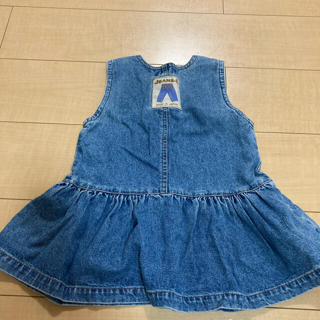 デニムワンピース ジャンパースカート 95 キッズ/ベビー/マタニティのキッズ服女の子用(90cm~)(ワンピース)の商品写真