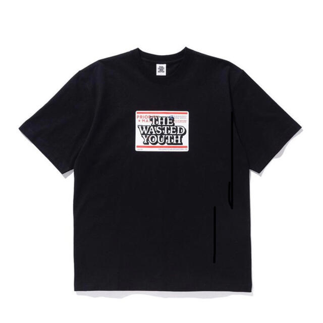 verdy black eye patch wasted youth Tシャツ-