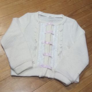 ガヤ(GAYA)の子ども服gaya120レースリボンプリンセスカーディガンカットソーロンTボレロ(カーディガン)