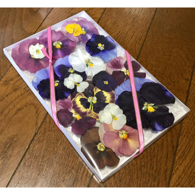 a②4点限定500円‼️銀の紫陽花が作ったパンジーのドライフラワー ハンドメイドのフラワー/ガーデン(ドライフラワー)の商品写真