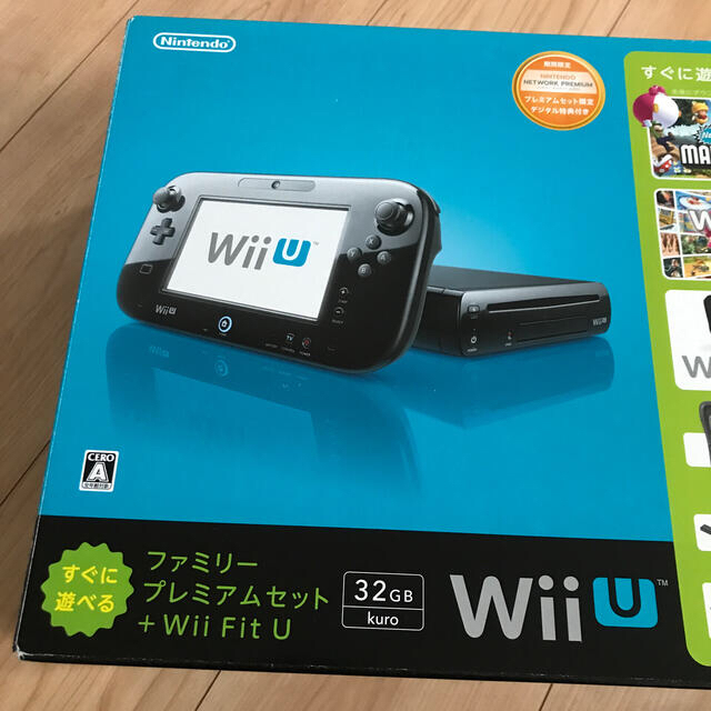 家庭用ゲーム機本体Wii U 本体セット(クロ)  32GB 値下げ！