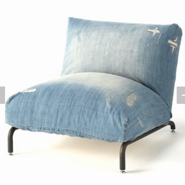 RODEZ CHAIR 1P Damage DENIM COVER インテリア/住まい/日用品のソファ/ソファベッド(ソファカバー)の商品写真