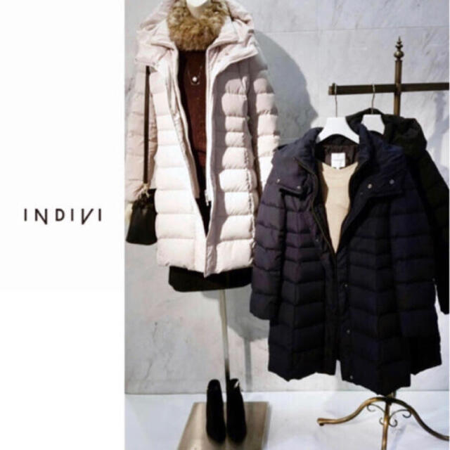 INDIVI ダウンコート ブラック ロング 新品 後ろ姿美人 お値下げ
