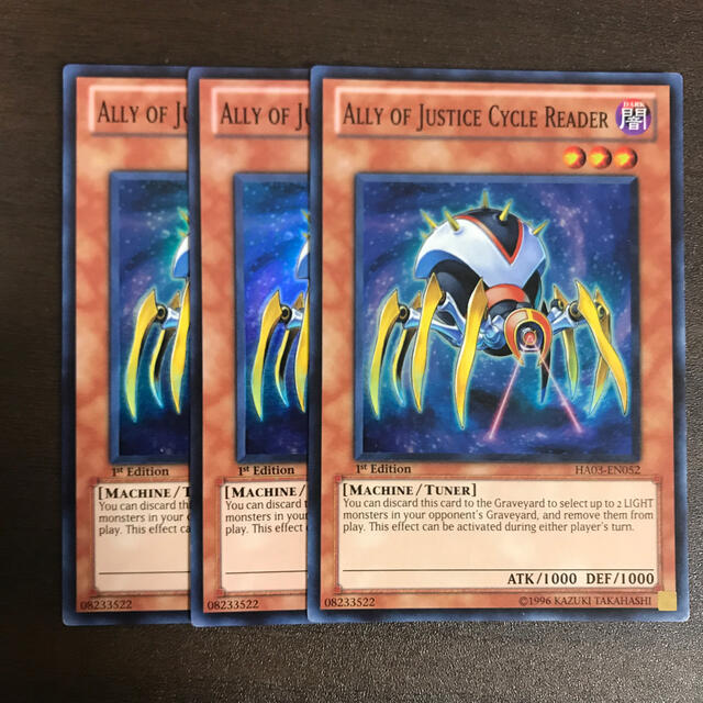 遊戯王(ユウギオウ)の遊戯王 AOJ サイクルリーダー 3枚 英語 エンタメ/ホビーのトレーディングカード(シングルカード)の商品写真