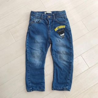 ザラキッズ(ZARA KIDS)のzara baby デニム パンツ バッドマン 98 2/3y ブルー エンボス(パンツ/スパッツ)