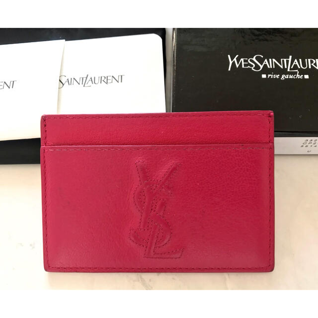 SAINT　LAURENT　カードケース　RED