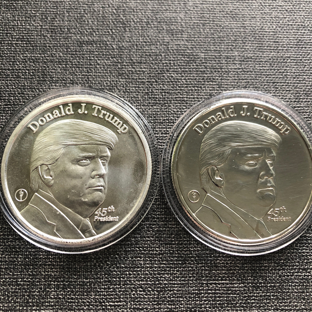 トランプ大統領銀貨2枚セット