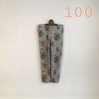 花柄 レギンス〔100cm〕グレー(パンツ/スパッツ)