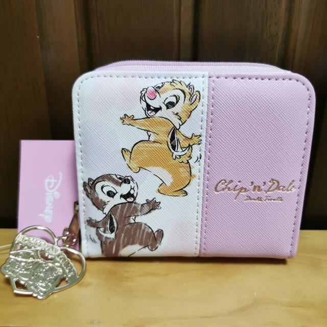 Disney(ディズニー)の【Disney】チップ&デール2つ折財布（ピンク） レディースのファッション小物(財布)の商品写真