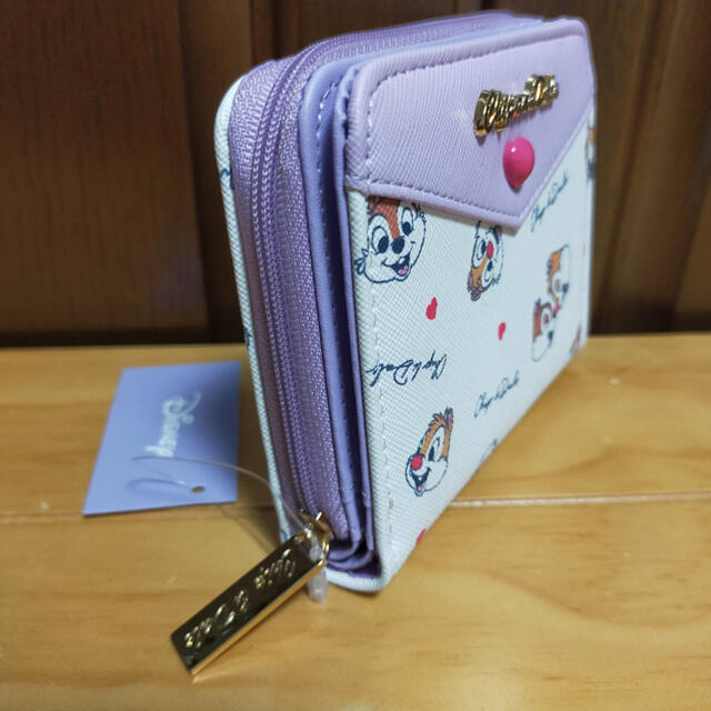 Disney(ディズニー)の【Disney】チップ&デール2つ折財布（パープル／ホワイト） レディースのファッション小物(財布)の商品写真