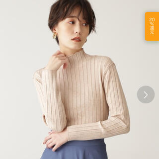 エヌナチュラルビューティーベーシック(N.Natural beauty basic)の値下げ済！N. Natural Beauty Basic ベージュ リブニット(ニット/セーター)