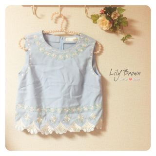 リリーブラウン(Lily Brown)のフラワータンクトップ♡(Tシャツ(半袖/袖なし))