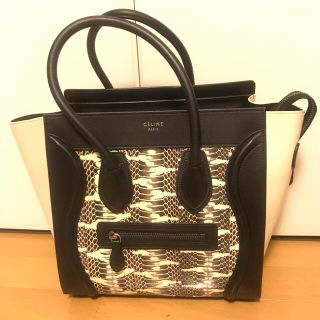 セリーヌ(celine)の超美品♡セリーヌ マイクロラゲージ 水蛇(ハンドバッグ)