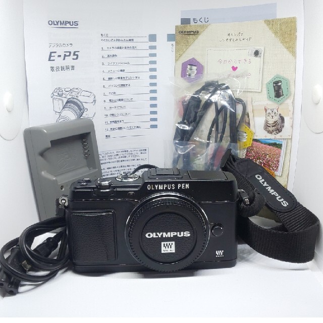 ショット数4078回 美品‼️OLYMPUS PEN E-P5 ブラックミラーレス一眼