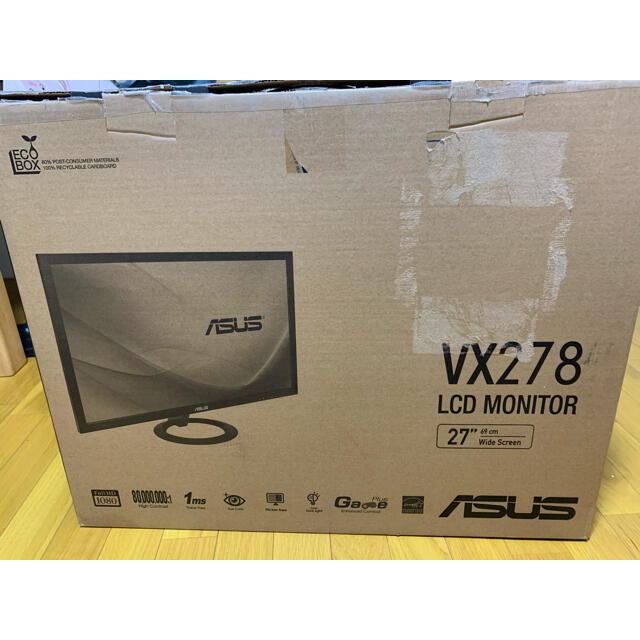 ASUS(エイスース)のモニター27in ASUS VX278 美品 スマホ/家電/カメラのPC/タブレット(ディスプレイ)の商品写真