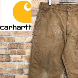 カーハート(carhartt)の【カーハート】usa製ダックパンツ　ペインター　ワーク　裏地付き　色褪せブラウン(ペインターパンツ)