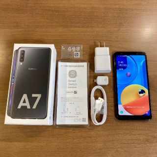 サムスン(SAMSUNG)の美品おまけ付 GALAXY A7 ブラック　5G対応SIMフリースマホ(スマートフォン本体)