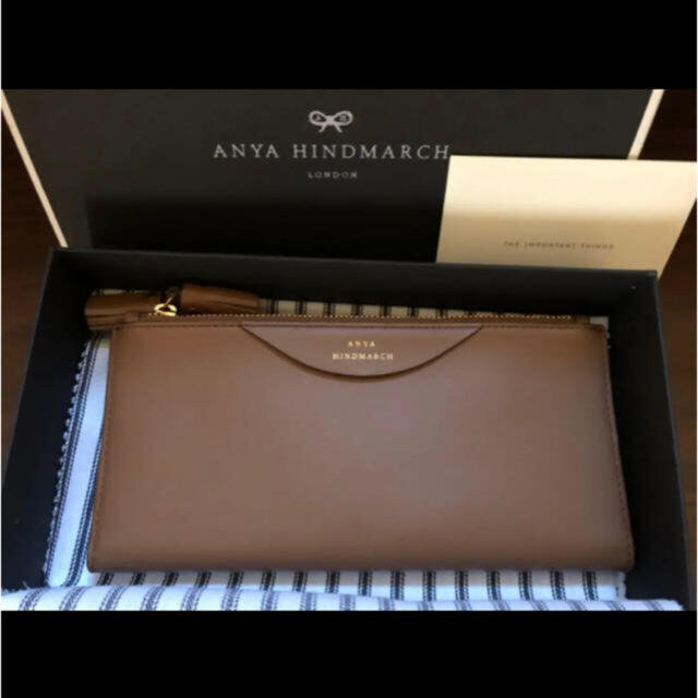 アニヤハインドマーチ 長財布 ダブルジップ 茶 Anya 新品 - www
