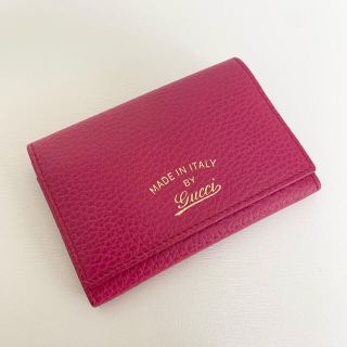 グッチ(Gucci)のGUCCI 名刺入れ　ピンク　グッチ　レディース(名刺入れ/定期入れ)