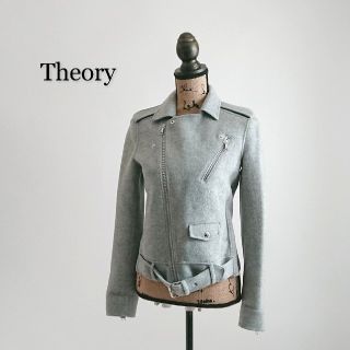 セオリー(theory)のTheory セオリー ライダースジャケット レディース グレー ブルゾン(ライダースジャケット)