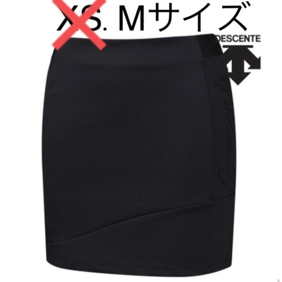 DESCENTE(デサント)のDESCENTEレディース 韓国スカート  Mサイズブラック スポーツ/アウトドアのゴルフ(ウエア)の商品写真