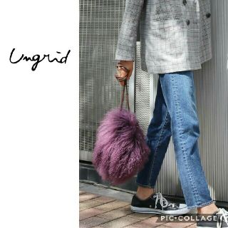 アングリッド(Ungrid)のungrid♡チベットラムファー ショルダーバッグ パープル◆(ショルダーバッグ)