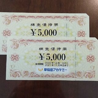 早稲田アカデミー　株主優待　10000円分(その他)