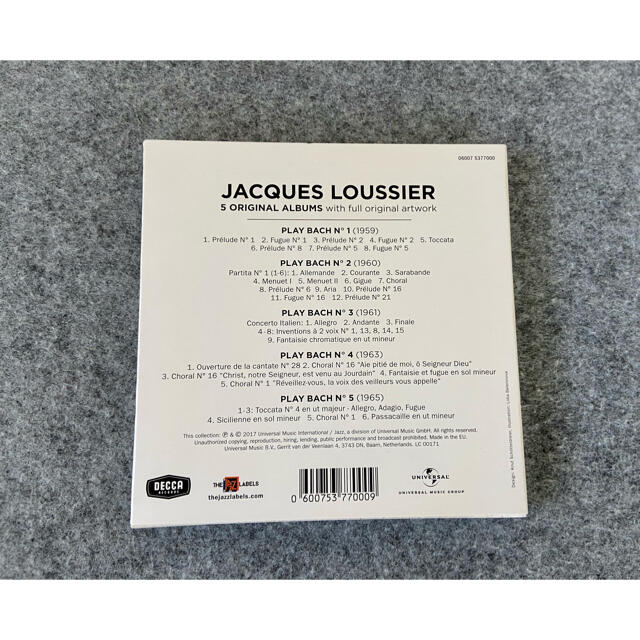 CD Jacques Loussier PLAY BACH CD5枚 限定版 エンタメ/ホビーのCD(ジャズ)の商品写真