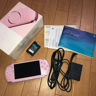 プレイステーションポータブル(PlayStation Portable)のPSPのピンク、モンスターハンター3(携帯用ゲーム機本体)