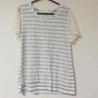 ジルスチュアート(JILLSTUART)のジル✴︎ストライプレースシャツ(Tシャツ(半袖/袖なし))