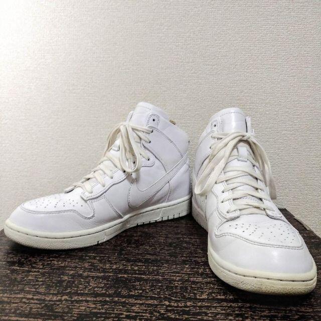 NIKE(ナイキ)の美品 nike dunk 本革 白 レザー NIKELAB 限定 メンズの靴/シューズ(スニーカー)の商品写真