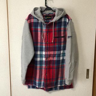 エディーバウアー(Eddie Bauer)の【エディバウアー】パーカー　ネルシャツ　M (大きめ XS ) 採寸、写真あり(パーカー)