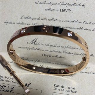 カルティエ(Cartier)のBLACK.R. 様専用　Cartier ラブブレス　ハーフダイヤ　(ブレスレット/バングル)