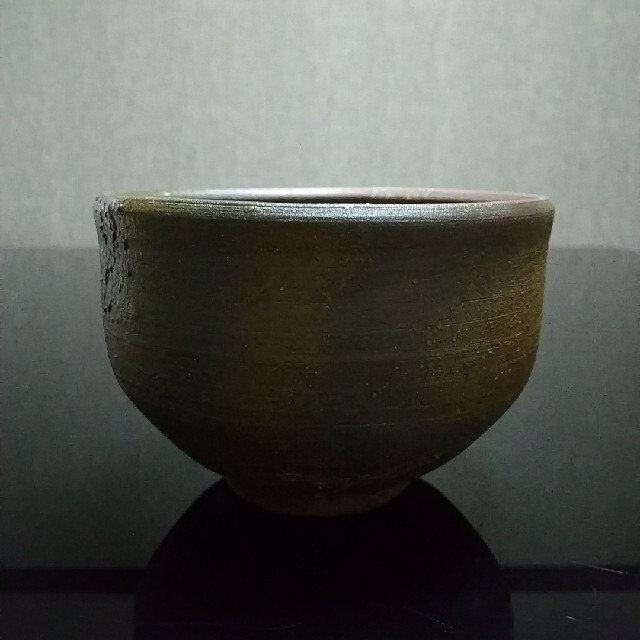 作家物　陶芸家　人間国宝　藤原啓　備前　緋襷　茶碗　抹茶　共箱