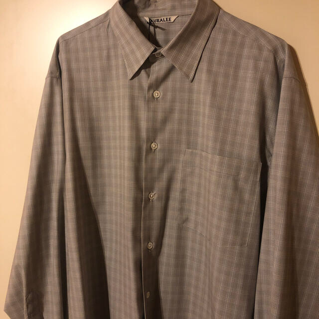 SUPER LIGHT WOOL CHECK SHIRTS GRAY CHECK